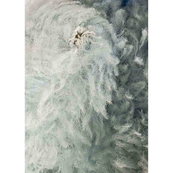 Vintage Teddy Bear Plush Blue Moveable Arms Head Bow Tongue Out Stuffed Animal - Picture 6 of 12